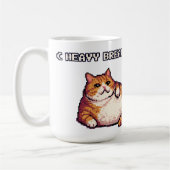 Fett-Cat-Mem-Pixelkunst Kaffeetasse (Links)