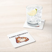 Fett-Cat-Mem-Pixelkunst Rechteckiger Pappuntersetzer (Vor Ort)