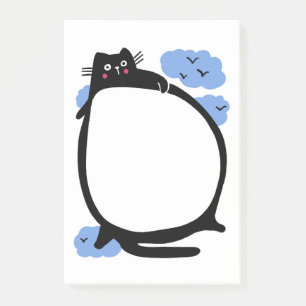 Fett Cat Notepad Post-it Klebezettel