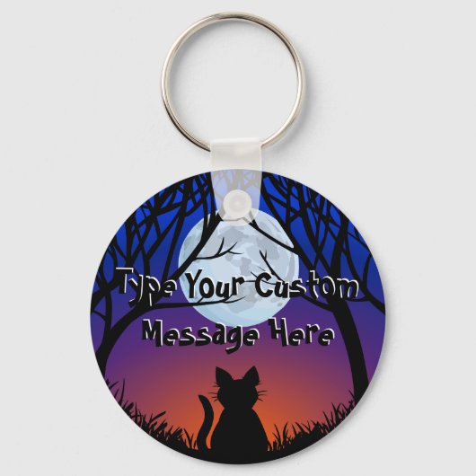 Fett Cat Schlüsselanhänger Personalisiert Cat Art  (Vorderseite)