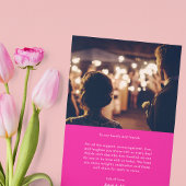 Fett Chic Hot Pink Glitzer Retro Disco Ball Foto Dankeskarte