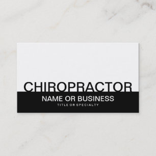 fett CHIROPRACTOR Visitenkarte