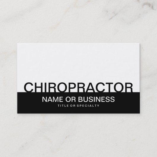 fett CHIROPRACTOR Visitenkarte (Vorderseite)