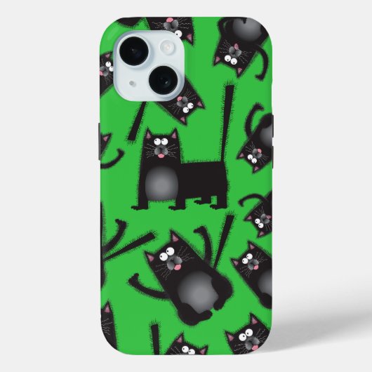 Fett chubby Black Cat Handy Gehäuse Case-Mate iPhone Hülle (Rückseite)