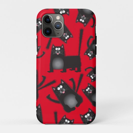Fett chubby Black Cat Handy Gehäuse Case-Mate iPhone Hülle (Rückseite)