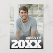 Fett Class Year-Foto-Abschluss Save the Date Postkarte (Vorderseite)
