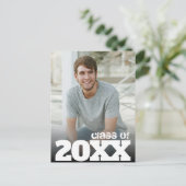 Fett Class Year-Foto-Abschluss Save the Date Postkarte (Stehend Vorderseite)