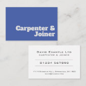 Fett & Clear Carpenter & Joiner Design Visitenkarte (Vorne/Hinten)