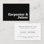 Fett & Clear Carpenter & Joiner Design Visitenkarte (Vorne/Hinten)