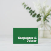 Fett & Clear Carpenter & Joiner Design Visitenkarte (Stehend Vorderseite)