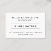 Fett & Clear Chiropodist Design Visitenkarte (Rückseite)