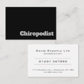 Fett & Clear Chiropodist Design Visitenkarte (Vorne/Hinten)