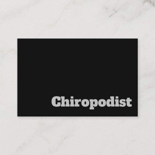 Fett & Clear Chiropodist Design Visitenkarte (Vorderseite)