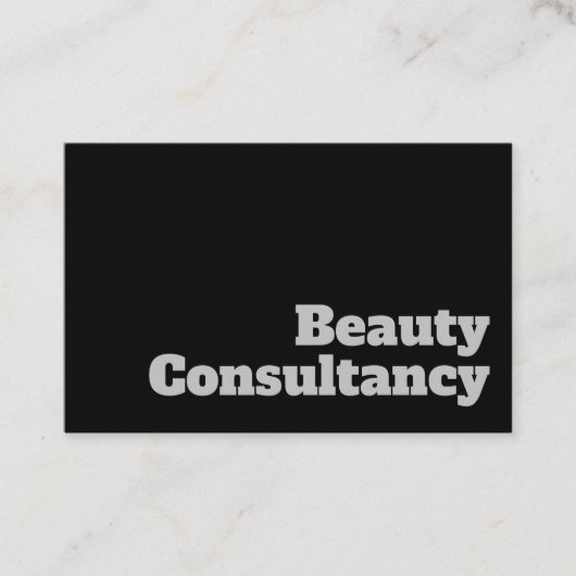 Fett & Clear Design - Beauty Consulting Visitenkarte (Vorderseite)