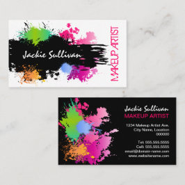Fett Color Splash Makeup Artist Visitenkarte