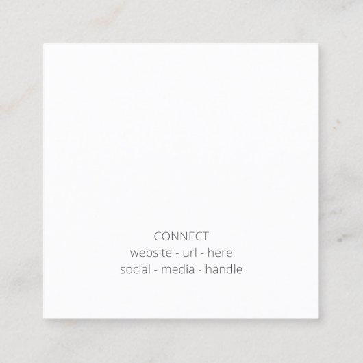 Fett Color Spritzer Square Schmuckkarte Quadratische Visitenkarte (Rückseite)