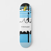 Fett Comic Cloud Lightning Pop Art Skateboard (Vorderseite)