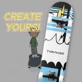 Fett Comic Cloud Lightning Pop Art Skateboard