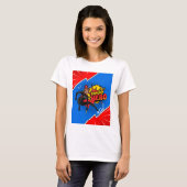 Fett Comic Style Superherd Action Design T-Shirt (Vorne ganz)