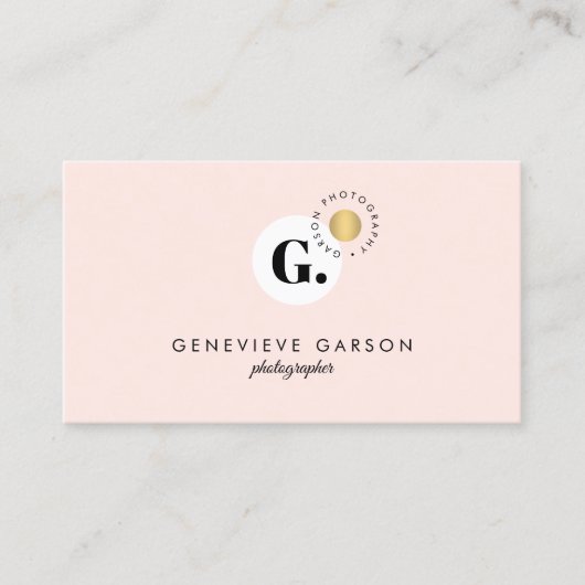 Fett Creative Monogram Logo Pink Social Media Visitenkarte (Vorderseite)