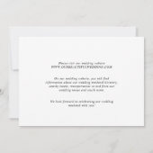 Fett Date Clean Minimal Elegante Moderne Hochzeit Einladung (Rückseite)