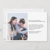 Fett Date Clean Minimal Elegante Moderne Hochzeit Save The Date (Rückseite)