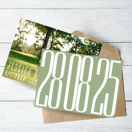 Fett Date Sage Green White Ultra Modern Wedding Save The Date