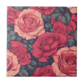 Fett dekorative Rose Fliesen für Küchenwände (Vorderseite)