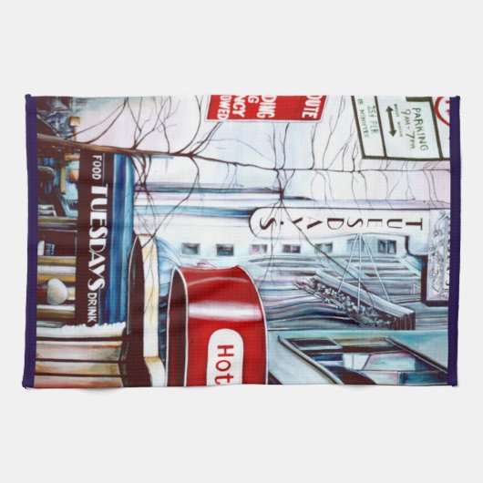 Fett Dienstag-Abend Geschirrtuch (Horizontal)