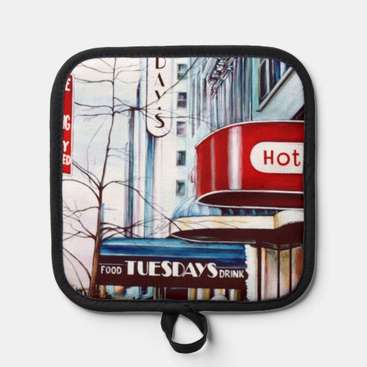 Fett Dienstag Abend Topflappen (Vorderseite)