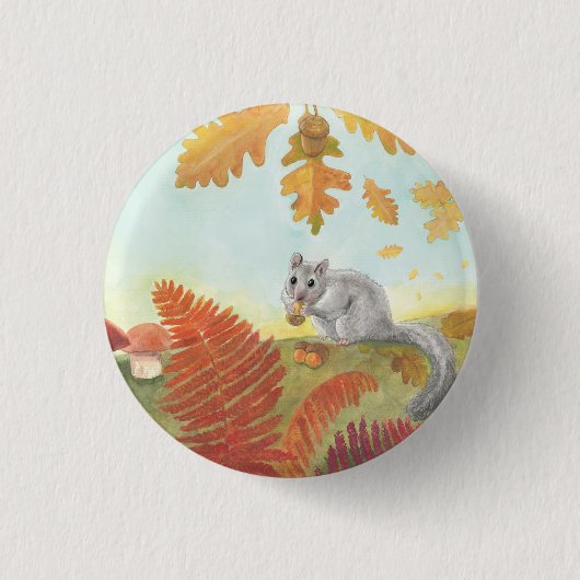 Fett-Dormaus (Glis glis) Button (Vorderseite)