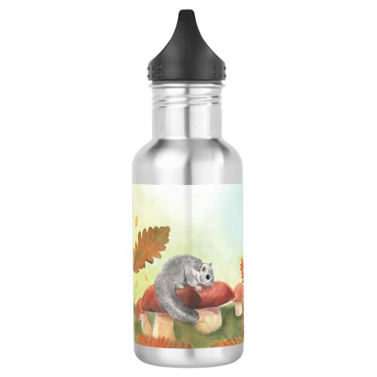 Fett-Dormaus (Glis glis) Edelstahlflasche (Links)