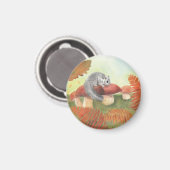 Fett-Dormaus (Glis glis) Magnet (Vorderseite/Rückseite)