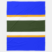 Fett dunkelgrüne blaue, gelbe Streifen Fleecedecke (Vorderseite)