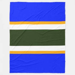 Fett dunkelgrüne blaue, gelbe Streifen Fleecedecke