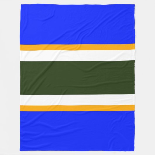 Fett dunkelgrüne blaue, gelbe Streifen Fleecedecke (Vorderseite)
