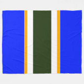 Fett dunkelgrüne blaue, gelbe Streifen Fleecedecke (Vorderseite (Horizontal))