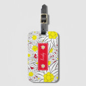 Fett Edelweiss Gepäckanhänger mit Namen (Vorderseite Vertikal)