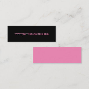 Fett einfache rosa Website-Werbeaktion Business Ca Mini Visitenkarte