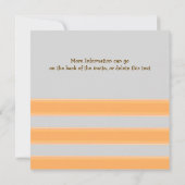 Fett einfache Streifen Grünes Potluck Party Einladung (Rückseite)