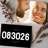 Fett einfaches, modernes Big Date im Schwarzweiß-F Save The Date