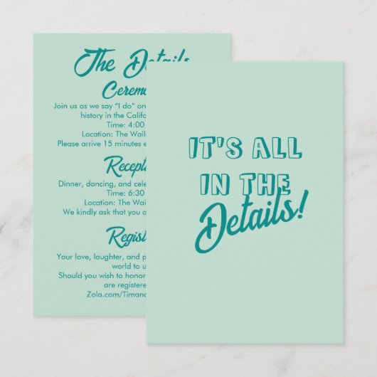 Fett Einfaches Western Modernes Wedding Details Ca (Vorne/Hinten)