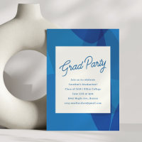 Fett Einzigartige Abstrakt Blue Graduation Party