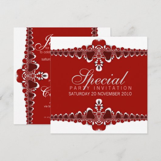 Fett & Elegant Special Einladung (Vorne/Hinten)