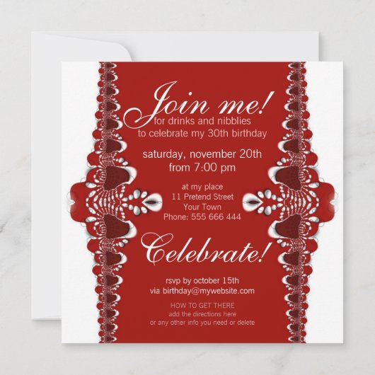 Fett & Elegant Special Einladung (Rückseite)