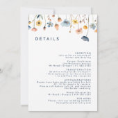 Fett elegante floral wir tun Hochzeitsdetails und Einladung (Rückseite)