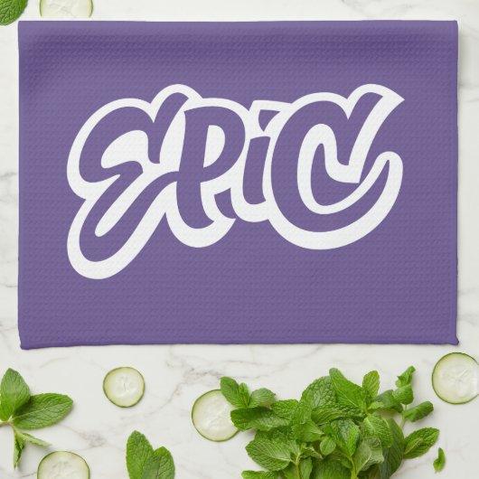 Fett EPIC Letters Violet Lila Calligraphy Handtuch (Gefaltet)