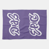 Fett EPIC Letters Violet Lila Calligraphy Handtuch (Horizontal)
