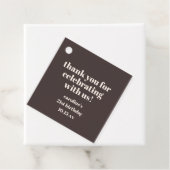 Fett Erdige Braun 21. Geburtstag Benutzerdefiniert Geschenkanhänger (Beispiel)