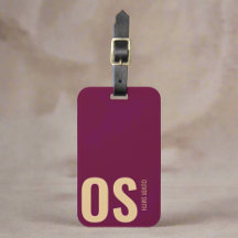 Fett erstes Monogram Burgundy Travel Branding